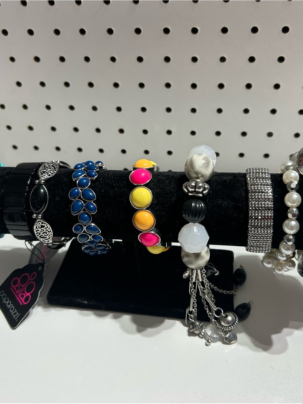 paparazzi Neon Dot Stretch Bracelet - Pink, Yellow, Orange